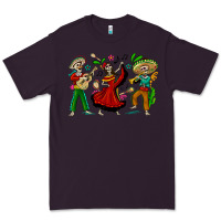 Plum Mexican Skeletons Premium Tee - texasbilliewilder
