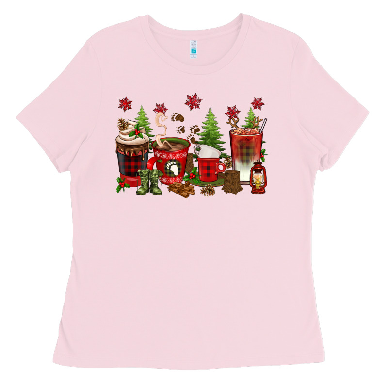 Christmas Coffee Cups Ladies Tee by texasbilliewilder | Teevron