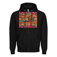 Black love school bus leopard Zipper Hoodie - Artiststas