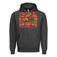 Charcoal Heather love school bus leopard Zipper Hoodie - Artiststas