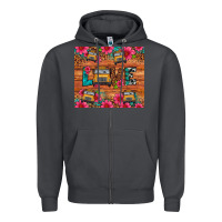 Smoke love school bus leopard Zipper Hoodie - Artiststas