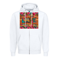 White love school bus leopard Zipper Hoodie - Artiststas
