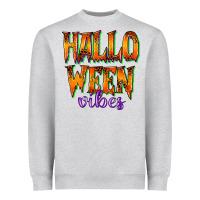 Heather Grey halloween vibes Heavyweight Sweatshirt - RacoonDesign