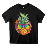 Black pineapple and glasses Heavy Core Tee - JahusDesignShop