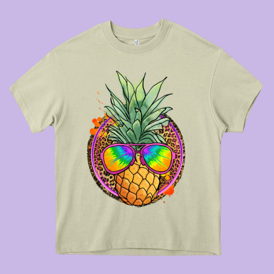Pineapple And Glasses Heavy Core Tee Designed By Jahusdesignshop