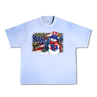Grape Ice Patriotic snowman background 4th of july Urban Heavy Tee - HowdyJamesFarm