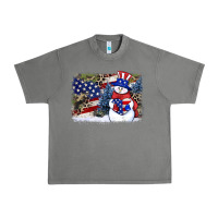 Tornado Patriotic snowman background 4th of july Urban Heavy Tee - HowdyJamesFarm