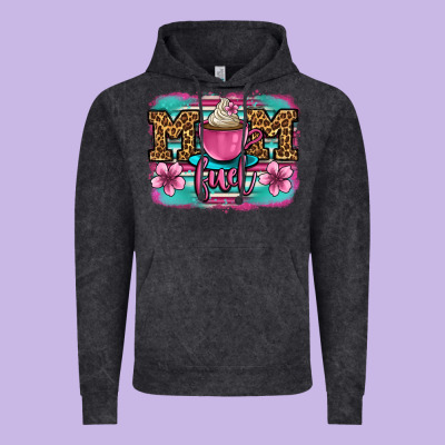 Mom Fuel Coffee Cup Vintage Hoodie Designed By Oliviacreatesart