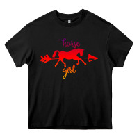 Black Horse Girl Heavy Core Tee - Bettercallsaul