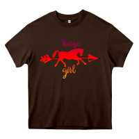 Chocolate Brown Horse Girl Heavy Core Tee - Bettercallsaul