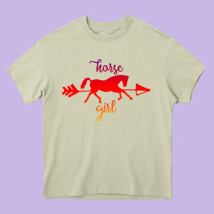 Horse Girl Heavy Core Tee Designed By Bettercallsaul
