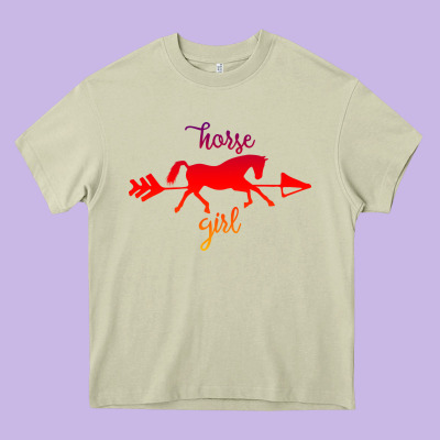 Horse Girl Heavy Core Tee Designed By Bettercallsaul