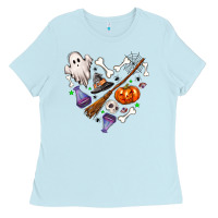 Baby Blue Love Halloween Ladies Tee - NancyCooperArtShop