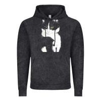 Vintage Black tuxedo cat t  shirt tuxedo cat t  shirt Vintage Hoodie - longCreatives
