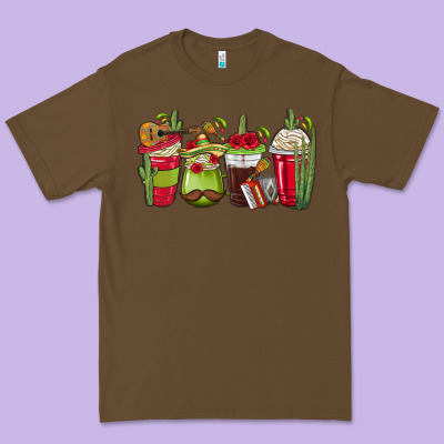 Mexico Coffee Cups Premium Tee Designed By Texasbilliewilder