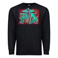 Black physician medical symbol assistant nurse background Premium Sweatshirt - BarkalooDesign