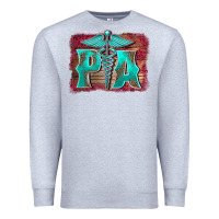 Heather Grey physician medical symbol assistant nurse background Premium Sweatshirt - BarkalooDesign