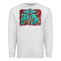Oatmeal Heather physician medical symbol assistant nurse background Premium Sweatshirt - BarkalooDesign