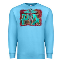 Ocean Blue physician medical symbol assistant nurse background Premium Sweatshirt - BarkalooDesign