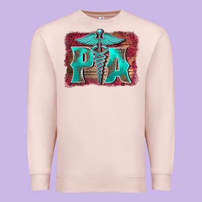 Physician Medical Symbol Assistant Nurse Background Premium Sweatshirt Designed By Barkaloodesign