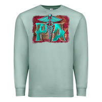 Seafoam physician medical symbol assistant nurse background Premium Sweatshirt - BarkalooDesign