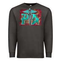 Smoke physician medical symbol assistant nurse background Premium Sweatshirt - BarkalooDesign