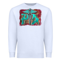 White physician medical symbol assistant nurse background Premium Sweatshirt - BarkalooDesign