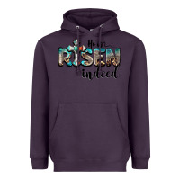 Plum he is risen indeed Heavyweight Hoodie - BarkalooDesign