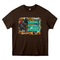 Chocolate Brown gobble gobble gobble Heavy Core Tee - RanaPortraitStore
