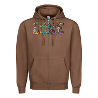 Chestnut love autism awareness leopard cowhide Zipper Hoodie - Artiststas