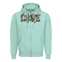 Seafoam love autism awareness leopard cowhide Zipper Hoodie - Artiststas