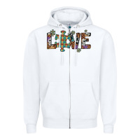 White love autism awareness leopard cowhide Zipper Hoodie - Artiststas