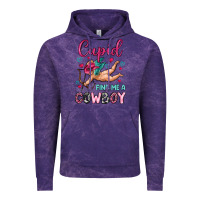 Cloud Purple cupid find me a cowboy Vintage Hoodie - OliviaCreatesArt