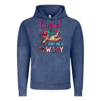 Vintage Denim cupid find me a cowboy Vintage Hoodie - OliviaCreatesArt