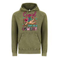 Vintage Olive cupid find me a cowboy Vintage Hoodie - OliviaCreatesArt