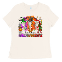 Bone happy hallothanksmas goats Ladies Tee - texasbilliewilder