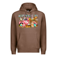 Chestnut Happy Easter Animal Farm Truck Premium Hoodie - CowhideDigitalArt