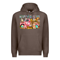 Coffee Happy Easter Animal Farm Truck Premium Hoodie - CowhideDigitalArt