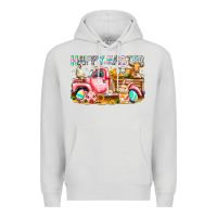 Dove Grey Happy Easter Animal Farm Truck Premium Hoodie - CowhideDigitalArt
