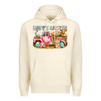 Sandshell Happy Easter Animal Farm Truck Premium Hoodie - CowhideDigitalArt