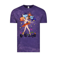 Cloud Purple be the light Vintage Tee - CowGirlArtShop