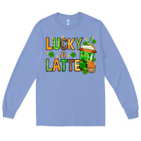 Colony Blue St. Patrick's Lucky a latte Long Sleeve Tee - OliviaCreatesArt