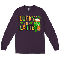 Plum St. Patrick's Lucky a latte Long Sleeve Tee - OliviaCreatesArt
