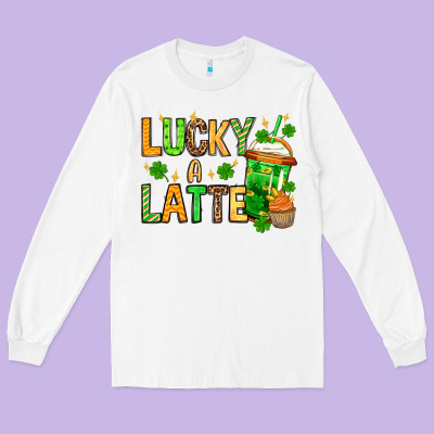 St. Patrick's Lucky A Latte Long Sleeve Tee Designed By Oliviacreatesart