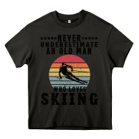 Asphalt Never Underestimate An Old Man Who Loves Skiing Heavy Core Tee - Bettercallsaul