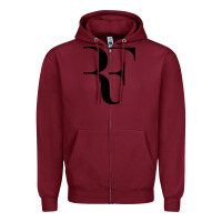 Burgundy federer rf Zipper Hoodie - longCreatives