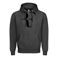 Charcoal Heather federer rf Zipper Hoodie - longCreatives