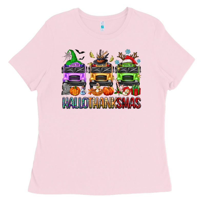 Hallothanksmas School Bus Ladies Tee by texasbilliewilder | Teevron