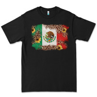 Black Mexican Flag with Leopard Premium Tee - texasbilliewilder