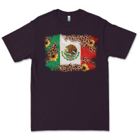 Plum Mexican Flag with Leopard Premium Tee - texasbilliewilder